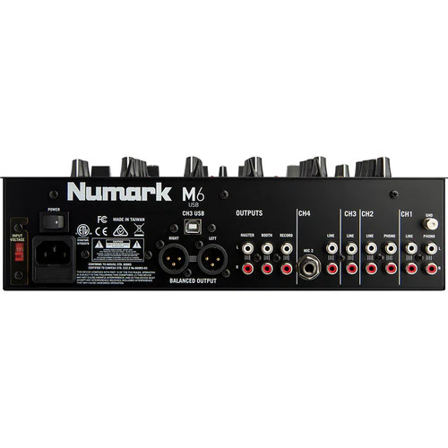 Numark M6 USB 4-Channel USB DJ Mixer (Black) - Image 3